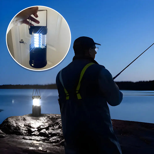 Portable bug zapper lantern for outdoor use.