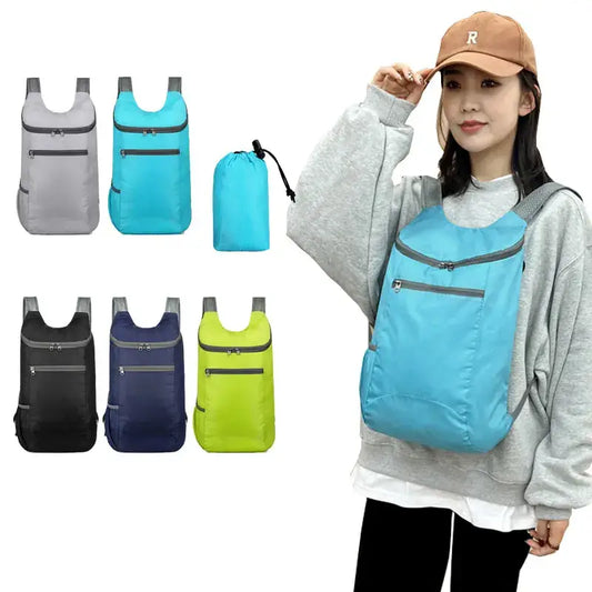 Lightweight, foldable backpack available in multiple colors.