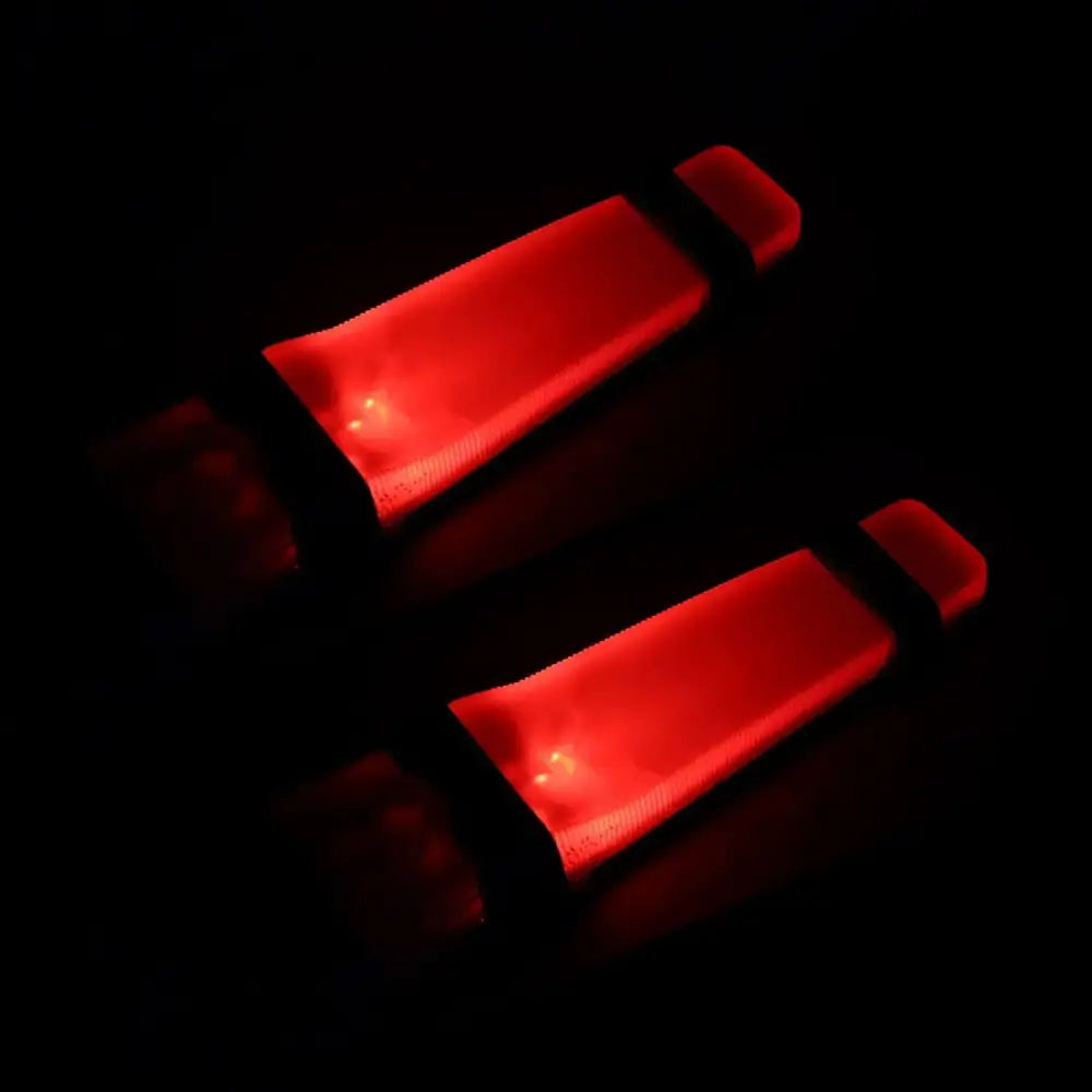 Two glowing red lava lamps.