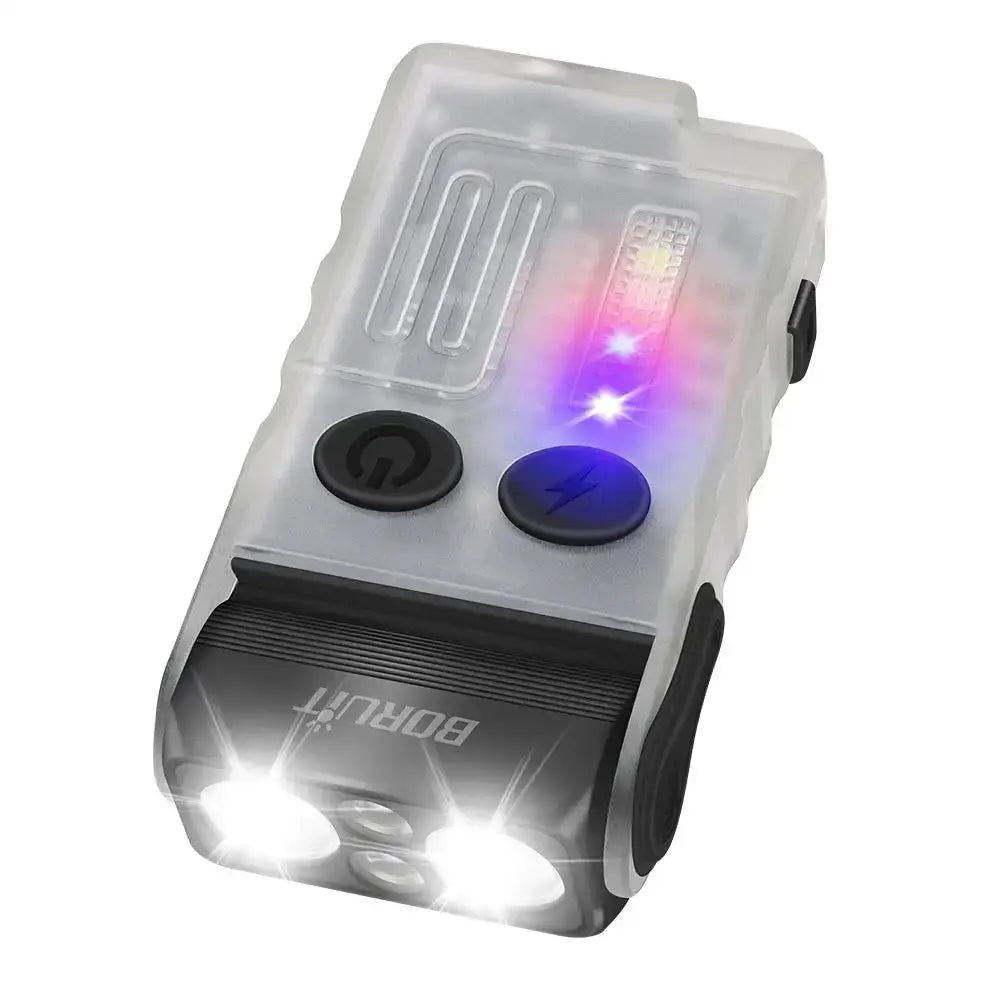 Compact LED bike light with multiple illumination modes and a translucent casing.