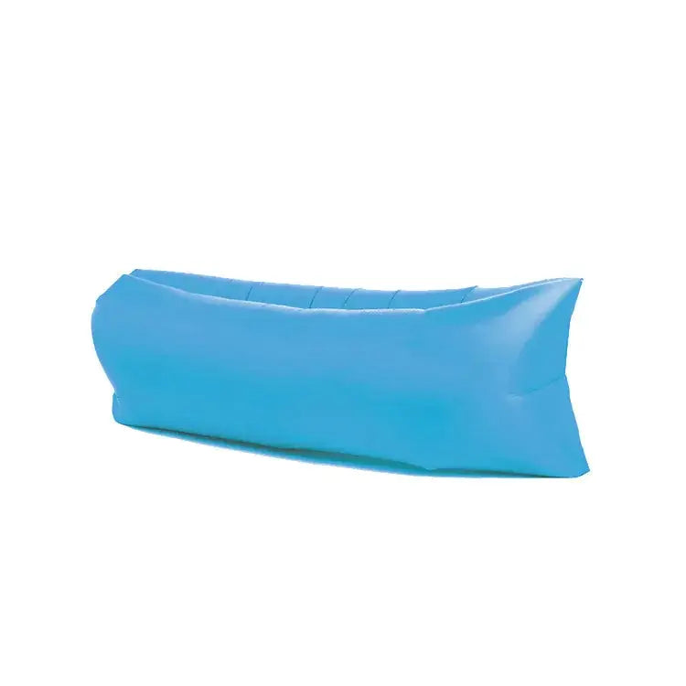 Inflatable blue lounger or air sofa.