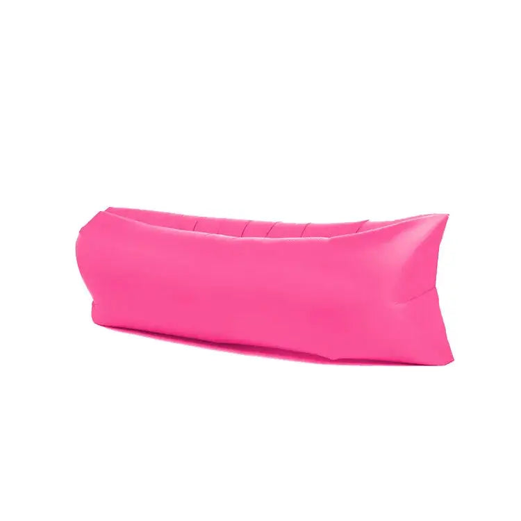 Bright pink inflatable lounger or air sofa.