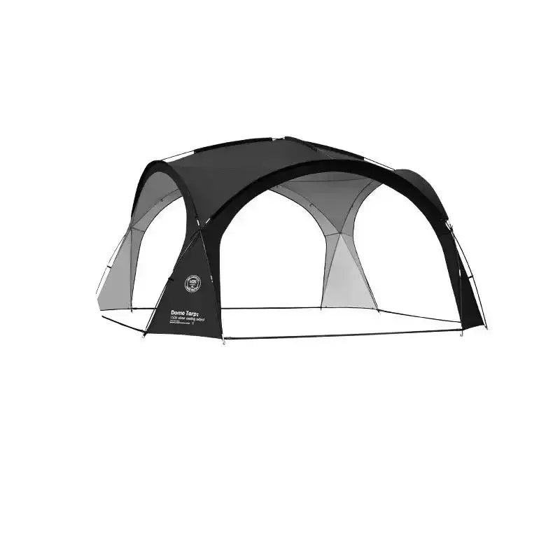 Dome-shaped outdoor shelter or canopy with open sides.