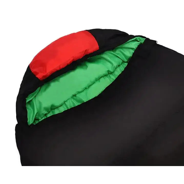 Black durag with red and green panels on top.