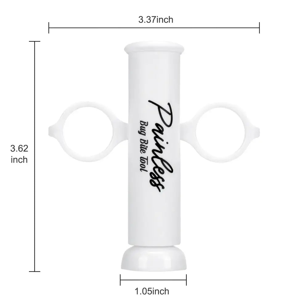 White cylindrical tube with ’Puff Buff’ text and two circular attachments on the sides.