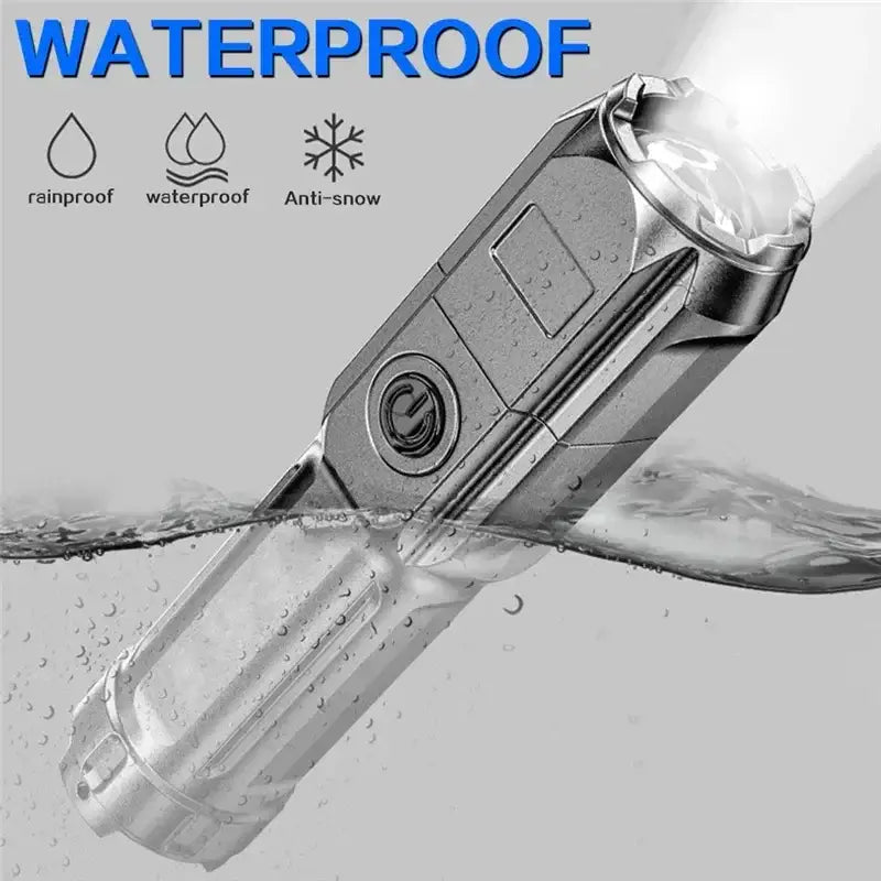 Waterproof electronic device or gadget partially submerged in water.