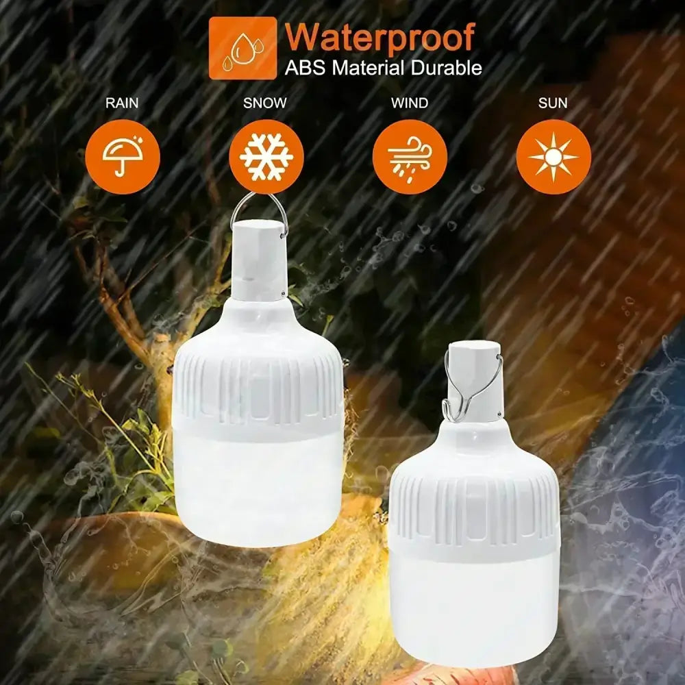 Waterproof LED light bulbs with durable ABS material construction.